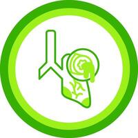 Bronchiectasis Green Tone Circle Icon vector