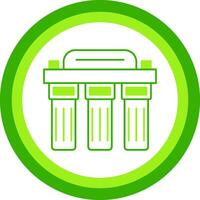 Water Filter Green Tone Circle Icon vector