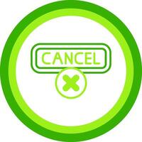 Cancel Green Tone Circle Icon vector