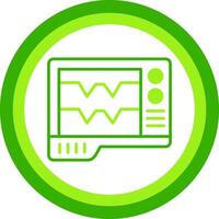 Ecg Green Tone Circle Icon vector