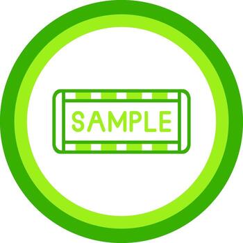 Sample Green Tone Circle Icon vector