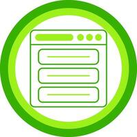 Web Menu Green Tone Circle Icon vector
