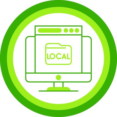 Local Green Tone Circle Icon