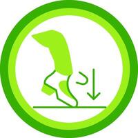 Ball Dig Green Tone Circle Icon vector
