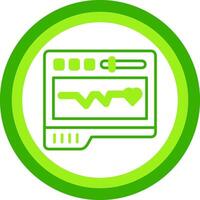Pacemaker Green Tone Circle Icon vector