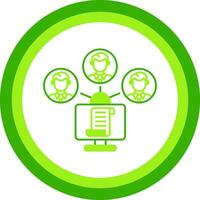 Files Exchange Green Tone Circle Icon vector