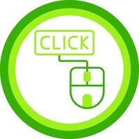 Click Green Tone Circle Icon vector