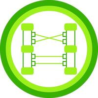 Laser Green Tone Circle Icon vector