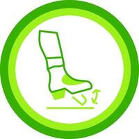 Ankle Flex Green Tone Circle Icon vector