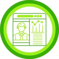 OnGreen Tone Circle Web Presentation Green Tone Circle Icon vector