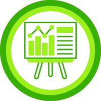 Presentation Green Tone Circle Icon vector