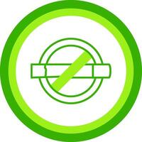 No Smoking Green Tone Circle Icon vector