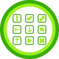 Web Button Green Tone Circle Icon vector