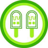 Ice Cream Green Tone Circle Icon vector