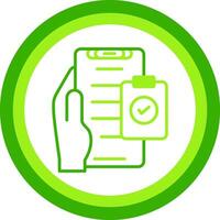 Check List Green Tone Circle Icon vector