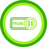 Pause Green Tone Circle Icon vector