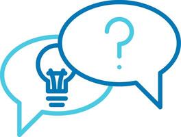 Problem Finding Blue Tone Icon vector