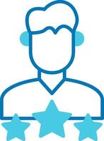 User Experience Blue Tone Icon vector