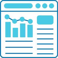 Data Analytics Blue Tone Icon vector
