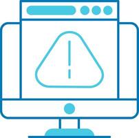 Web Alert Blue Tone Icon vector