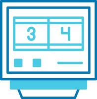 Lap Counters Blue Tone Icon vector