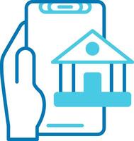 Banking Blue Tone Icon vector