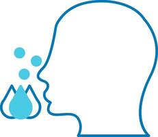 Pollen Allergy Blue Tone Icon vector