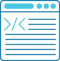 Coding Blue Tone Icon vector