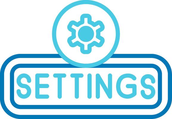 Setting Blue Tone Icon
