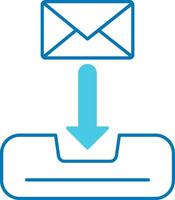 Inbox Blue Tone Icon vector