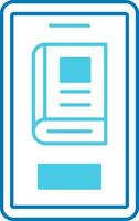 Reading App Blue Tone Icon vector