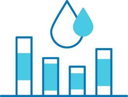 Water Stats Blue Tone Icon vector