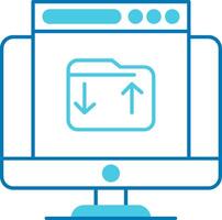 Upload Blue Tone Icon vector
