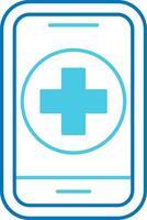 Mobile Phone Blue Tone Icon vector