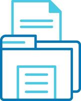 Open File Blue Tone Circle Icon vector