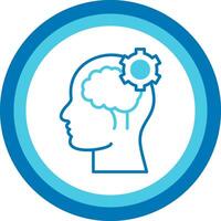 Cognitive Function Blue Tone Circle Icon vector