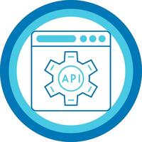 Api Blue Tone Circle Icon vector
