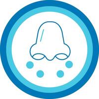 Pollen Allergy Blue Tone Circle Icon vector