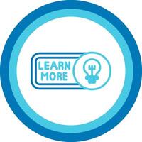 Learn More Blue Tone Circle Icon vector