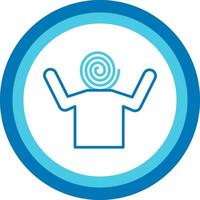 Hallucination Blue Tone Circle Icon vector