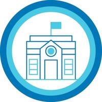 School Blue Tone Circle Icon vector