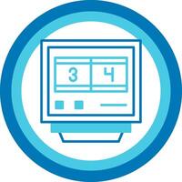 Lap Counters Blue Tone Circle Icon vector
