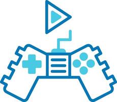 Gaming Blue Tone Circle Icon vector