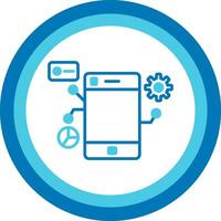 Mobility Blue Tone Circle Icon vector