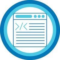 Coding Blue Tone Circle Icon vector