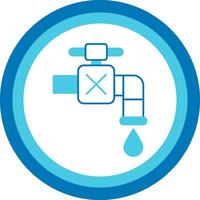 Tap Water Blue Tone Circle Icon vector