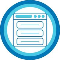 Web Menu Blue Tone Circle Icon vector