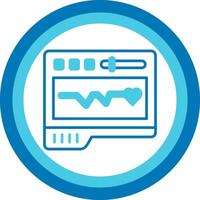 Pacemaker Blue Tone Circle Icon vector