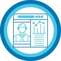 OnBlue Tone Circle Web Presentation Blue Tone Circle Icon vector