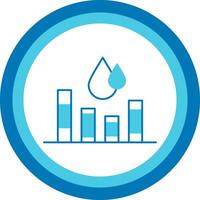 Water Stats Blue Tone Circle Icon vector